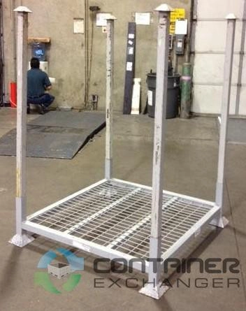 Stack Racks For Sale: Used 48x48x61 Clear Height Stack Racks Mesh Bottom Ohio In Ohio - image 1 Stack Racks For Sale: Used 48x48x61 Clear Height Stack Racks Mesh Bottom Ohio In Ohio - image 1