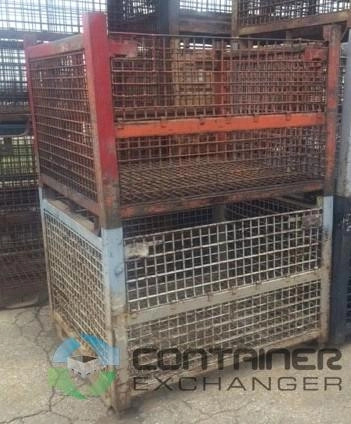 Wire Baskets For Sale: Used 53x48x38 ZE-13 style Wire Baskets with drop gates In Ohio - image 1 Wire Baskets For Sale: Used 53x48x38 ZE-13 style Wire Baskets with drop gates In Ohio - image 1