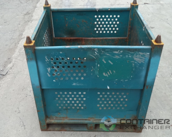 Metal Bins For Sale: Used 36x32x36 (Outside dimensions) Rigid Metal Bin In Ontario - image 1 Metal Bins For Sale: Used 36x32x36 (Outside dimensions) Rigid Metal Bin In Ontario - image 1