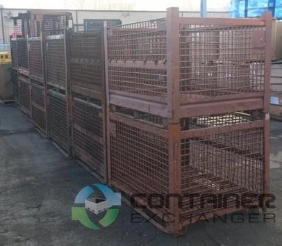 Wire Baskets For Sale: Used 54x44x40 (Outside Dimensions) GM Style Rigid Wire Baskets In Ohio - image 1 Wire Baskets For Sale: Used 54x44x40 (Outside Dimensions) GM Style Rigid Wire Baskets In Ohio - image 1