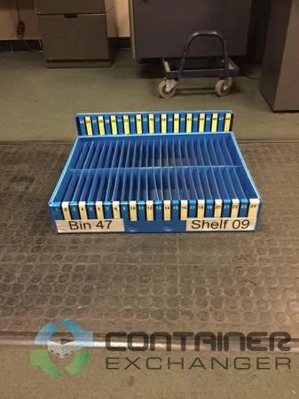 Organizer Bins For Sale: Used 24x18.5x4.5 Adjustable Blue Bins In Texas - image 1 Organizer Bins For Sale: Used 24x18.5x4.5 Adjustable Blue Bins In Texas - image 1