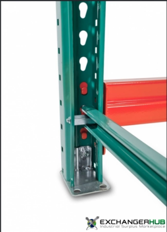 Uprights For Sale: New Pallet Rack Uprights: 42 x 288 x 3 with 8x5 Base Plate; Teardrop Style.Mon . order = 50 In South Carolina - image 1 Uprights For Sale: New Pallet Rack Uprights: 42 x 288 x 3 with 8x5 Base Plate; Teardrop Style.Mon . order = 50 In South Carolina - image 1