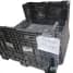 Pallet Containers For Sale: Used 57x48x34 Collapsible Plastic Pallet Containers with 2 Drop Doors- Black Indiana In Indiana - image 1 Pallet Containers For Sale: Used 57x48x34 Collapsible Plastic Pallet Containers with 2 Drop Doors- Black Indiana In Indiana - image 1