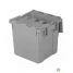 Stack & Nest Totes For Sale: New Grey 14.5x13.5x13.37 Attached lid Container Ontario In Ontario - image 1 Stack & Nest Totes For Sale: New Grey 14.5x13.5x13.37 Attached lid Container Ontario In Ontario - image 1