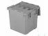 Stack & Nest Totes For Sale: New Grey 14.5x13.5x13.37 Attached lid Container Ontario In Ontario - image 2 Stack & Nest Totes For Sale: New Grey 14.5x13.5x13.37 Attached lid Container Ontario In Ontario - image 2