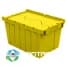 Stack & Nest Totes For Sale: New 21.9x15.2x12.8 Attached Lid Container Traction Bottom Yellow In Ontario - image 1 Stack & Nest Totes For Sale: New 21.9x15.2x12.8 Attached Lid Container Traction Bottom Yellow In Ontario - image 1
