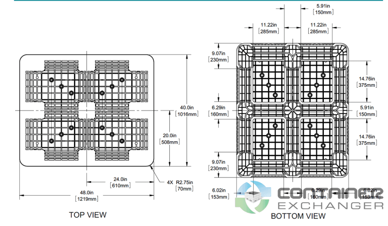 Plastic Pallets For Sale: New 48x40 Plastic Pallets (FDA Approved) In Indiana - image  2 Plastic Pallets For Sale: New 48x40 Plastic Pallets (FDA Approved) In Indiana - image  2