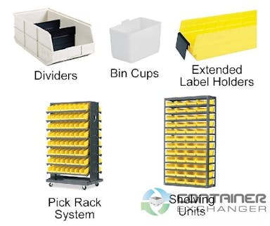 Organizer Bins For Sale: New 24x8x4 Hopper Front Shelf Storage Bins with Optional Shelving In Ohio - image 2