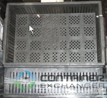Stacking Totes For Sale: USED 22x13x6 Stacking Totes- Heavy Duty Ventilated In Ohio - image 1 Stacking Totes For Sale: USED 22x13x6 Stacking Totes- Heavy Duty Ventilated In Ohio - image 1