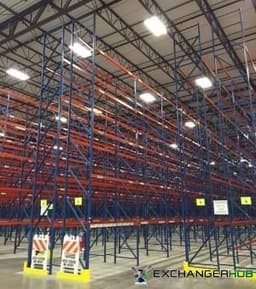 Pallet Racks For Sale: Used Structural Frazier Style Racking, 25' - 31' high x 42" Deep with 92" - 104" Beams In Rhode Island - image 1 Pallet Racks For Sale: Used Structural Frazier Style Racking, 25' - 31' high x 42" Deep with 92" - 104" Beams In Rhode Island - image 1