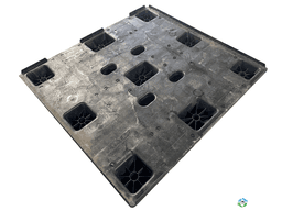 Plastic Pallets For Sale: Refurbished 48x45x5 Stackable and Nestable Mirror Image Plastic Pallets with Belts In Ohio - image  2 Plastic Pallets For Sale: Refurbished 48x45x5 Stackable and Nestable Mirror Image Plastic Pallets with Belts In Ohio - image  2