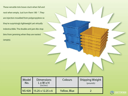 Stack & Nest Totes For Sale: NEW 15.25x12.25x6 HIGH STACK AND NEST TOTES In Ontario - image  2 Stack & Nest Totes For Sale: NEW 15.25x12.25x6 HIGH STACK AND NEST TOTES In Ontario - image  2