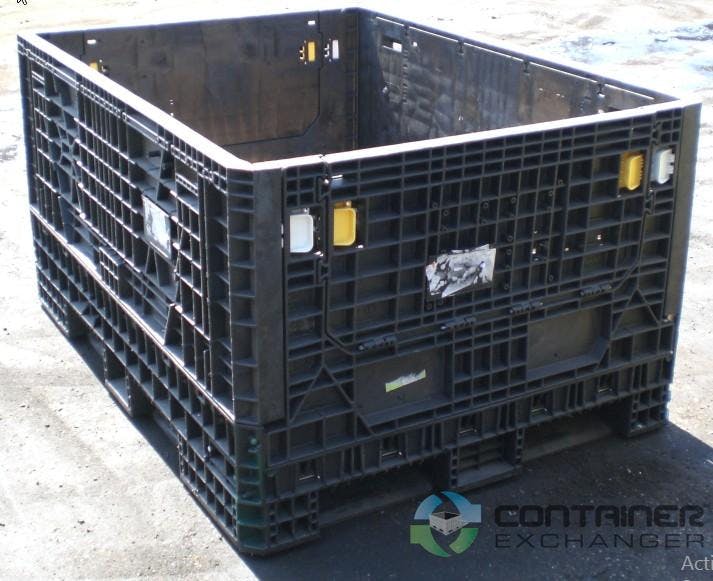 Pallet Containers For Sale: Used 64x48x34 Collapsible Bulk Containers Black Michigan In Michigan - image 1