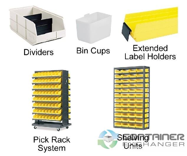 Organizer Bins For Sale: New 12x11x4 Hopper Front Shelf Storage Bins with Optional Shelves In Ohio - image 2
