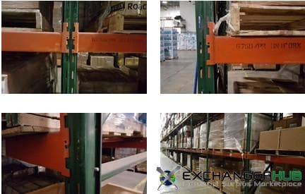 Pallet Racks For Sale: Used 44" x 28' Ridg-U-Rak Slotted Racks with 96" x 4.5" & 144" x 5" Beams, including Pallet Supports In New Jersey - image  1 Pallet Racks For Sale: Used 44" x 28' Ridg-U-Rak Slotted Racks with 96" x 4.5" & 144" x 5" Beams, including Pallet Supports In New Jersey - image  1