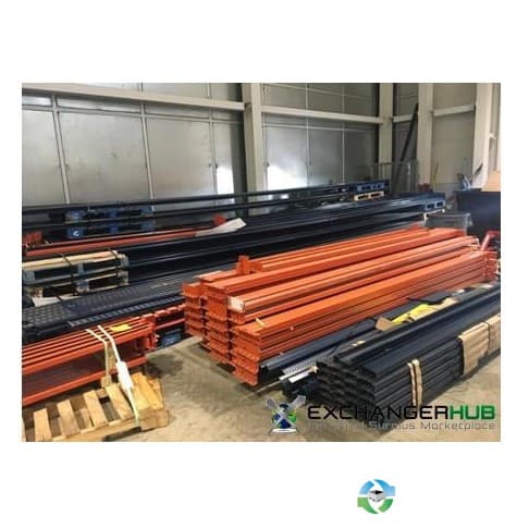 Pallet Racks For Sale: NEW & USED Mecalux Pallet Racks, 44x30 Bolted Uprigths, 102 & 144 slotted Beams - discounted material, never installed Ontario In Ontario - image 1 Pallet Racks For Sale: NEW & USED Mecalux Pallet Racks, 44x30 Bolted Uprigths, 102 & 144 slotted Beams - discounted material, never installed Ontario In Ontario - image 1