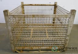 Wire Baskets For Sale: Used 53x48x38 ZE-13 Style Wire Baskets with Drop Gates In Michigan - image 2 Wire Baskets For Sale: Used 53x48x38 ZE-13 Style Wire Baskets with Drop Gates In Michigan - image 2