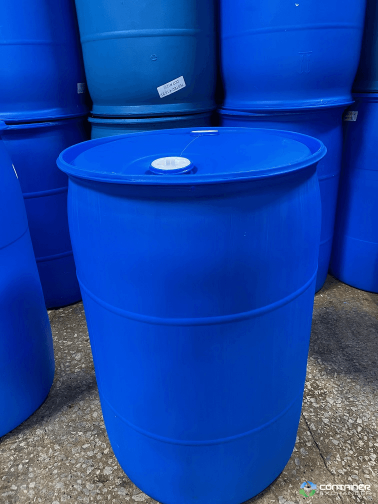 Drums For Sale: Reconditioned 55 Gallon Blue Plastic Drums Closed Top Non Food Grade (UN Rated) In Tennessee - image 1 Drums For Sale: Reconditioned 55 Gallon Blue Plastic Drums Closed Top Non Food Grade (UN Rated) In Tennessee - image 1