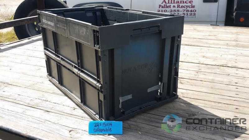 Stacking Totes For Sale: Used 24x15x14 Collapsible Stacking Totes In Texas - image 2