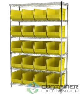 Organizer Bins For Sale: New 18x11x10 Akrobin Hopper Front Stackable Storage Bins w. Optional Shelving In Ohio - image  3 Organizer Bins For Sale: New 18x11x10 Akrobin Hopper Front Stackable Storage Bins w. Optional Shelving In Ohio - image  3