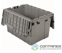 Stack & Nest Totes For Sale: NEW 21.5x15x12.5 Stack & Nest Totes- Attached Lid In Ohio - image 1 Stack & Nest Totes For Sale: NEW 21.5x15x12.5 Stack & Nest Totes- Attached Lid In Ohio - image 1