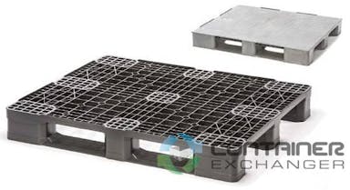 Plastic Pallets For Sale: NEW Eco US5 48x40 Open Deck 6 runner Plastic Pallet - Stackable and Rackable In Missouri - image 1