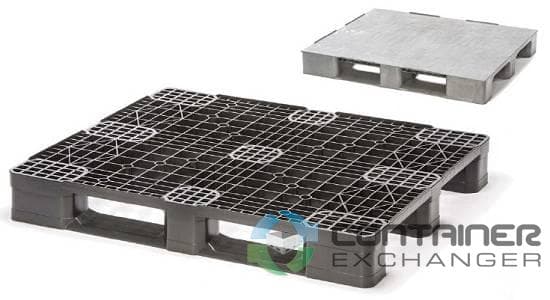 Plastic Pallets For Sale: NEW Eco US5 48x40 Open Deck 6 runner Plastic Pallet - Stackable and Rackable In Missouri - image  1 Plastic Pallets For Sale: NEW Eco US5 48x40 Open Deck 6 runner Plastic Pallet - Stackable and Rackable In Missouri - image  1