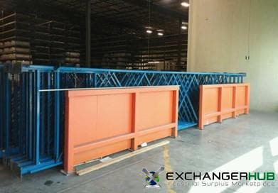 Pallet Racks For Sale: 28' Structural Rack, 60" deep x 28' high, C3" columnts, 400 C5" x 147" Beams In New Jersey - image 1 Pallet Racks For Sale: 28' Structural Rack, 60" deep x 28' high, C3" columnts, 400 C5" x 147" Beams In New Jersey - image 1