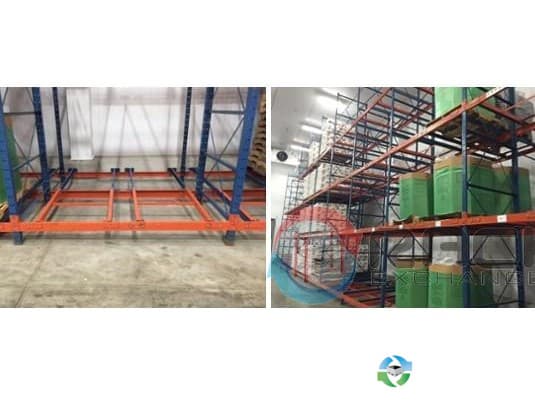 Push-Back Racks For Sale: Used Push Back Racks 565 Bays 2 deep x 4 high for 40x48 pallets Indiana In Indiana - image  2 Push-Back Racks For Sale: Used Push Back Racks 565 Bays 2 deep x 4 high for 40x48 pallets Indiana In Indiana - image  2