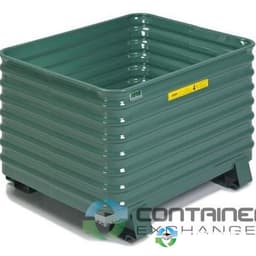 Metal Bins For Sale: New Heavy Duty 38x32x23 Corrugated Metal Bins Stackable In Wisconsin - image  1 Metal Bins For Sale: New Heavy Duty 38x32x23 Corrugated Metal Bins Stackable In Wisconsin - image  1