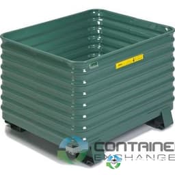 Metal Bins For Sale: New Heavy Duty 50x42x41 Corrugated Metal Bins Stackable Wisconsin In Wisconsin - image  1 Metal Bins For Sale: New Heavy Duty 50x42x41 Corrugated Metal Bins Stackable Wisconsin In Wisconsin - image  1