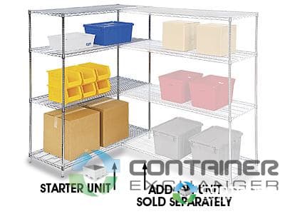 Transport Carts For Sale: New 72x36x72 Adjustable Chrome Wire Shelving w. Optional Casters New York In New York - image 3 Transport Carts For Sale: New 72x36x72 Adjustable Chrome Wire Shelving w. Optional Casters New York In New York - image 3