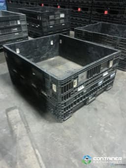 Pallet Containers For Sale: Used 57x48x25 Collapsible Bulk Containers with drop doors - Black In South Carolina - image 2 Pallet Containers For Sale: Used 57x48x25 Collapsible Bulk Containers with drop doors - Black In South Carolina - image 2