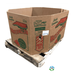 Gaylord Boxes For Sale: Lowered Pricing - Used 48x40x24 3 Wall Watermelon Gaylords with partial bottom flaps. In New Jersey - image  1 Gaylord Boxes For Sale: Lowered Pricing - Used 48x40x24 3 Wall Watermelon Gaylords with partial bottom flaps. In New Jersey - image  1