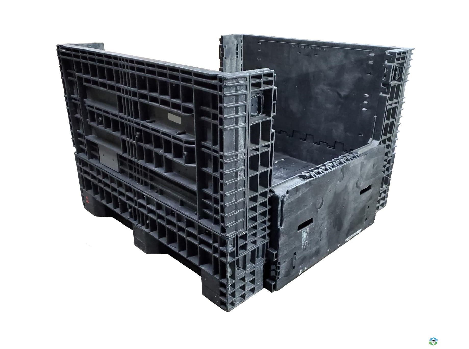 Pallet Containers For Sale: 45x48x34 Bulk Bin Container with 2 Drop Doors - Black Ohio In Ohio - image  2 Pallet Containers For Sale: 45x48x34 Bulk Bin Container with 2 Drop Doors - Black Ohio In Ohio - image  2