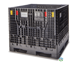 Pallet Containers For Sale: New Monoflo 48x45x42 Collapsible Bulk Containers w. 2 Drop Doors In Virginia - image  2 Pallet Containers For Sale: New Monoflo 48x45x42 Collapsible Bulk Containers w. 2 Drop Doors In Virginia - image  2