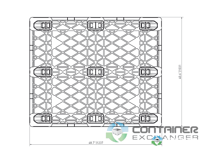 Plastic Pallets For Sale: NEW Nestable  48x40x5.2   Plastic Export Pallet Missouri In Missouri - image  3 Plastic Pallets For Sale: NEW Nestable  48x40x5.2   Plastic Export Pallet Missouri In Missouri - image  3