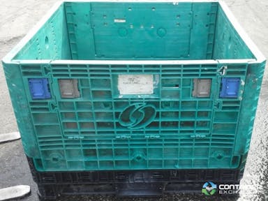 Pallet Containers For Sale: Used 45x48x34 Collapsible Pallet Containers with Two Drop Doors Mixed Colors Ontario In Ontario - image 3