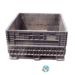 Pallet Containers For Sale: Used 45x48x25 Collapsible Bulk Containers - 2 Drop Doors - Black In Mississippi - image  1 Pallet Containers For Sale: Used 45x48x25 Collapsible Bulk Containers - 2 Drop Doors - Black In Mississippi - image  1