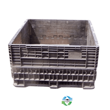 Pallet Containers For Sale: Used 45x48x25 Collapsible Bulk Containers - 2 Drop Doors - Black In Mississippi - image  1 Pallet Containers For Sale: Used 45x48x25 Collapsible Bulk Containers - 2 Drop Doors - Black In Mississippi - image  1