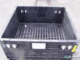 Pallet Containers For Sale: Used 45x48x25 Collapsible Bulk Containers - 2 Drop Doors - Black In Mississippi - image  3 Pallet Containers For Sale: Used 45x48x25 Collapsible Bulk Containers - 2 Drop Doors - Black In Mississippi - image  3