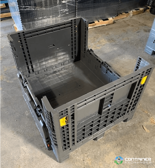 Pallet Containers For Sale: New Monoflo 40x48x34 Collapsible Bulk Containers- 2 Drop Doors In Mississippi - image  2 Pallet Containers For Sale: New Monoflo 40x48x34 Collapsible Bulk Containers- 2 Drop Doors In Mississippi - image  2