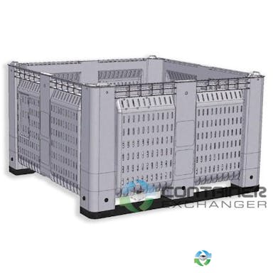 Pallet Containers For Sale: New 48x48x28.5 MACX48 Vented Plastic Bulk Boxes FDA Approved Michigan In Michigan - image 1