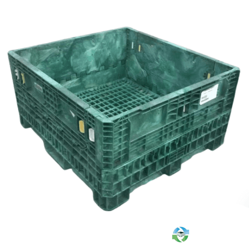 Pallet Containers For Sale: Used 45x48x25 Collapsible Bulk Containers with Drop Doors Mixed Colors Ohio In Ohio - image  1 Pallet Containers For Sale: Used 45x48x25 Collapsible Bulk Containers with Drop Doors Mixed Colors Ohio In Ohio - image  1