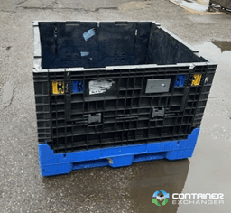 Pallet Containers For Sale: Used 45x48x34 Collapsible Bulk Containers with Drop Doors - Black and Mixed Colors Michigan In Michigan - image 2 Pallet Containers For Sale: Used 45x48x34 Collapsible Bulk Containers with Drop Doors - Black and Mixed Colors Michigan In Michigan - image 2