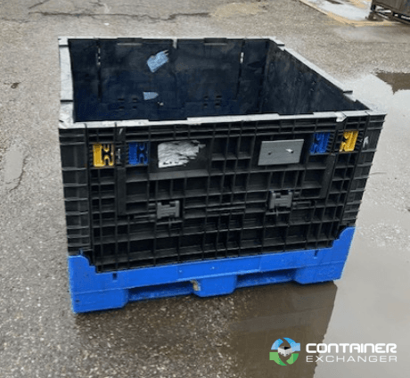 Pallet Containers For Sale: Used 45x48x34 Collapsible Bulk Containers with Drop Doors - Black and Mixed Colors Michigan In Michigan - image 2 Pallet Containers For Sale: Used 45x48x34 Collapsible Bulk Containers with Drop Doors - Black and Mixed Colors Michigan In Michigan - image 2