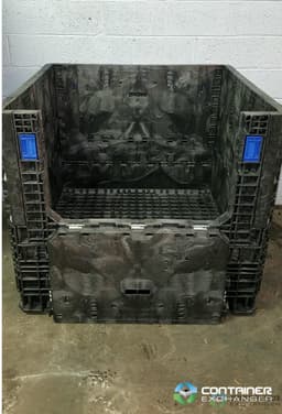 Pallet Containers For Sale: Used 45x48x42 Collapsible Bulk Containers with Drop Doors - Black and Mixed Colors Ohio In Ohio - image 2 Pallet Containers For Sale: Used 45x48x42 Collapsible Bulk Containers with Drop Doors - Black and Mixed Colors Ohio In Ohio - image 2