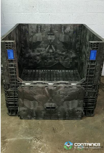 Pallet Containers For Sale: Used 45x48x42 Collapsible Bulk Containers with Drop Doors - Black and Mixed Colors Ohio In Ohio - image 2 Pallet Containers For Sale: Used 45x48x42 Collapsible Bulk Containers with Drop Doors - Black and Mixed Colors Ohio In Ohio - image 2