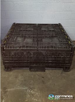 Pallet Containers For Sale: Used 45x48x42 Collapsible Bulk Containers with Drop Doors - Black and Mixed Colors Ohio In Ohio - image 3 Pallet Containers For Sale: Used 45x48x42 Collapsible Bulk Containers with Drop Doors - Black and Mixed Colors Ohio In Ohio - image 3