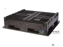 Pallet Containers For Sale: New Monoflo 48x44.5x34 Collapsible Bulk Boxes w. 2 drop doors - Black In Georgia - image  3 Pallet Containers For Sale: New Monoflo 48x44.5x34 Collapsible Bulk Boxes w. 2 drop doors - Black In Georgia - image  3